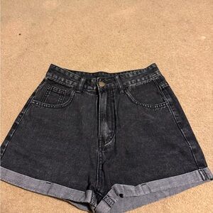 Classic Black Denim Women's Shorts